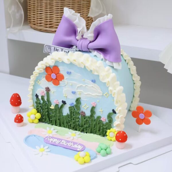 Dreamy Bow Fairy Garden Cake - Image 3