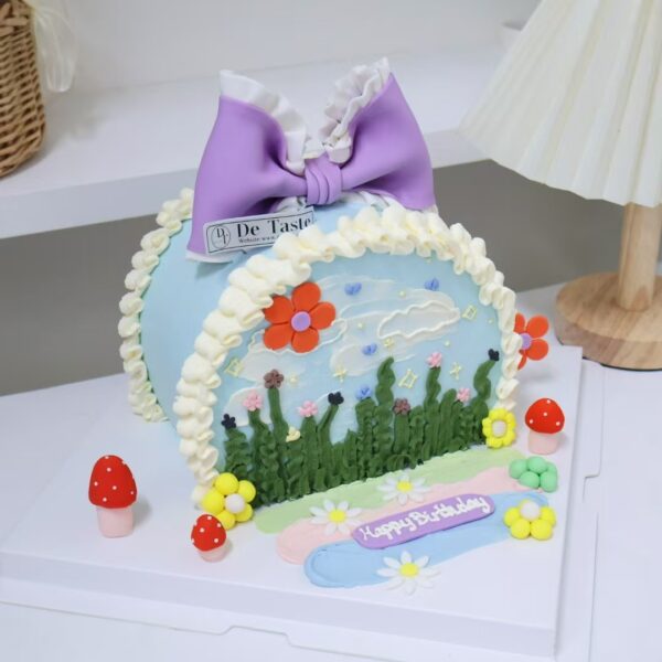 Dreamy Bow Fairy Garden Cake - Image 2